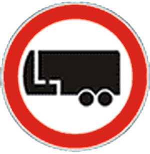Zabrana saobracaja za  vozila na motorni pogon koja vuku prikljucno vozilo ili poluprikolicu