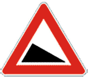 Znak     ''opasna nizbrdica''