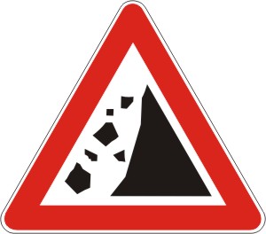 Znak    ''Odronjivanje kamenja'' 